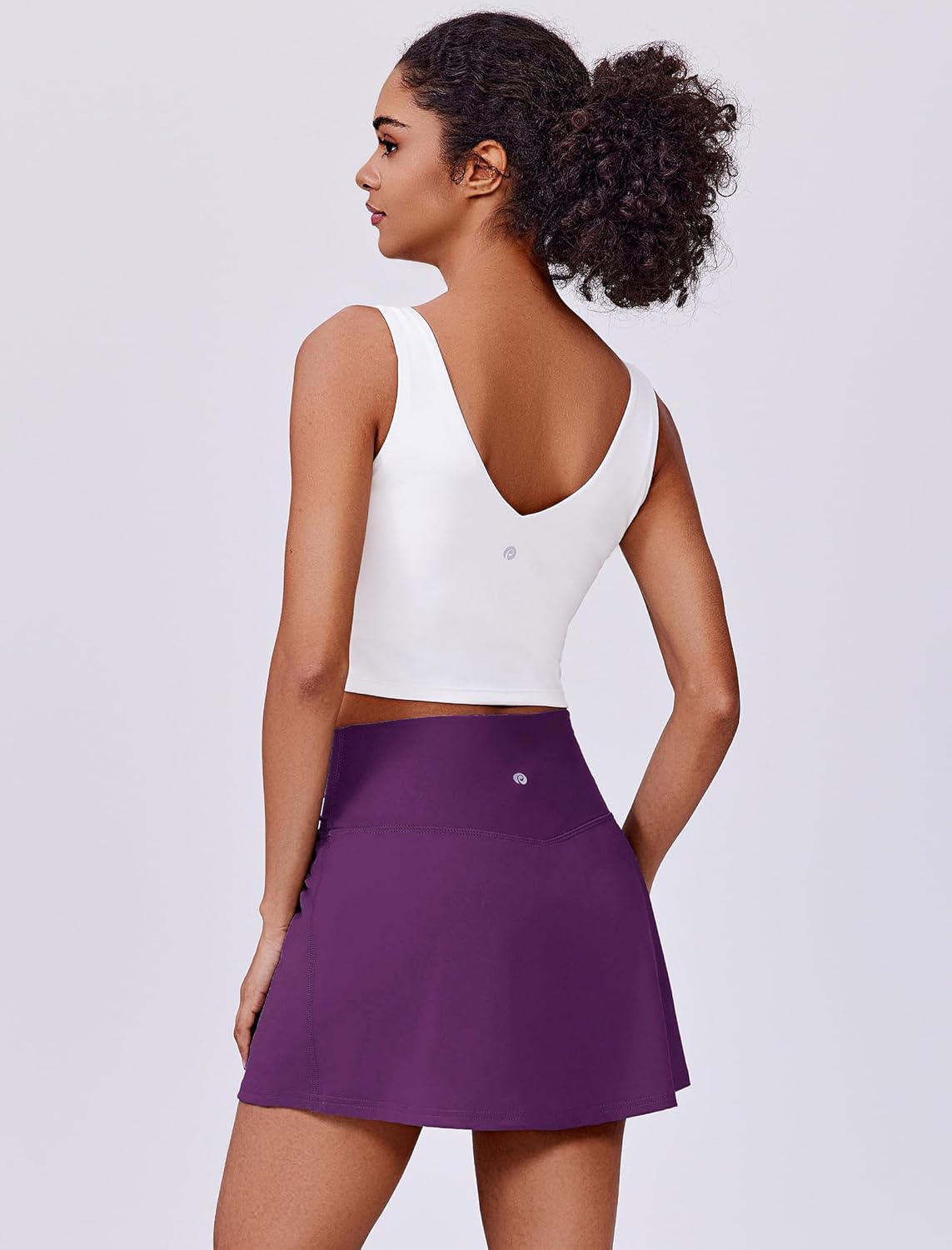 Thumbnail 1 de PINSPARK Women's Tennis Skirt High Waisted Golf Skort with 2 Pockets – Stretchy Athletic Skirt for Workout, Tennis, Pickleball, Running