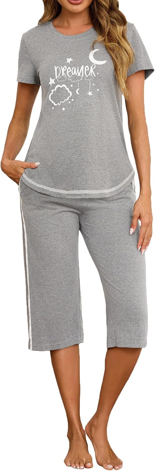 Thumbnail 6 de Terecey ensemble pyjama femme en coton (haut col rond + short)