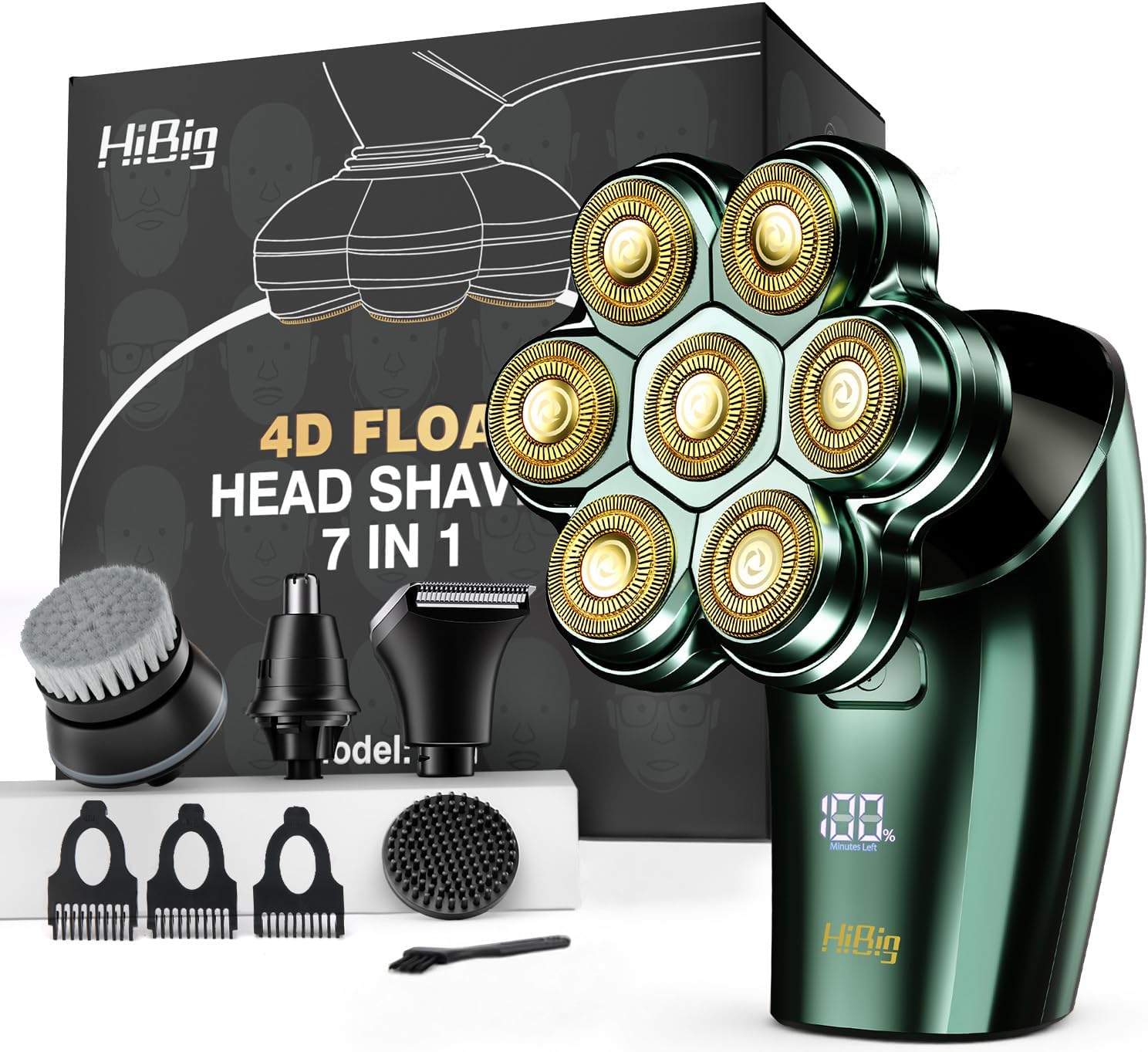 Detalle de 7D Arc Magnetic Detachable Head Shaver 800mAh