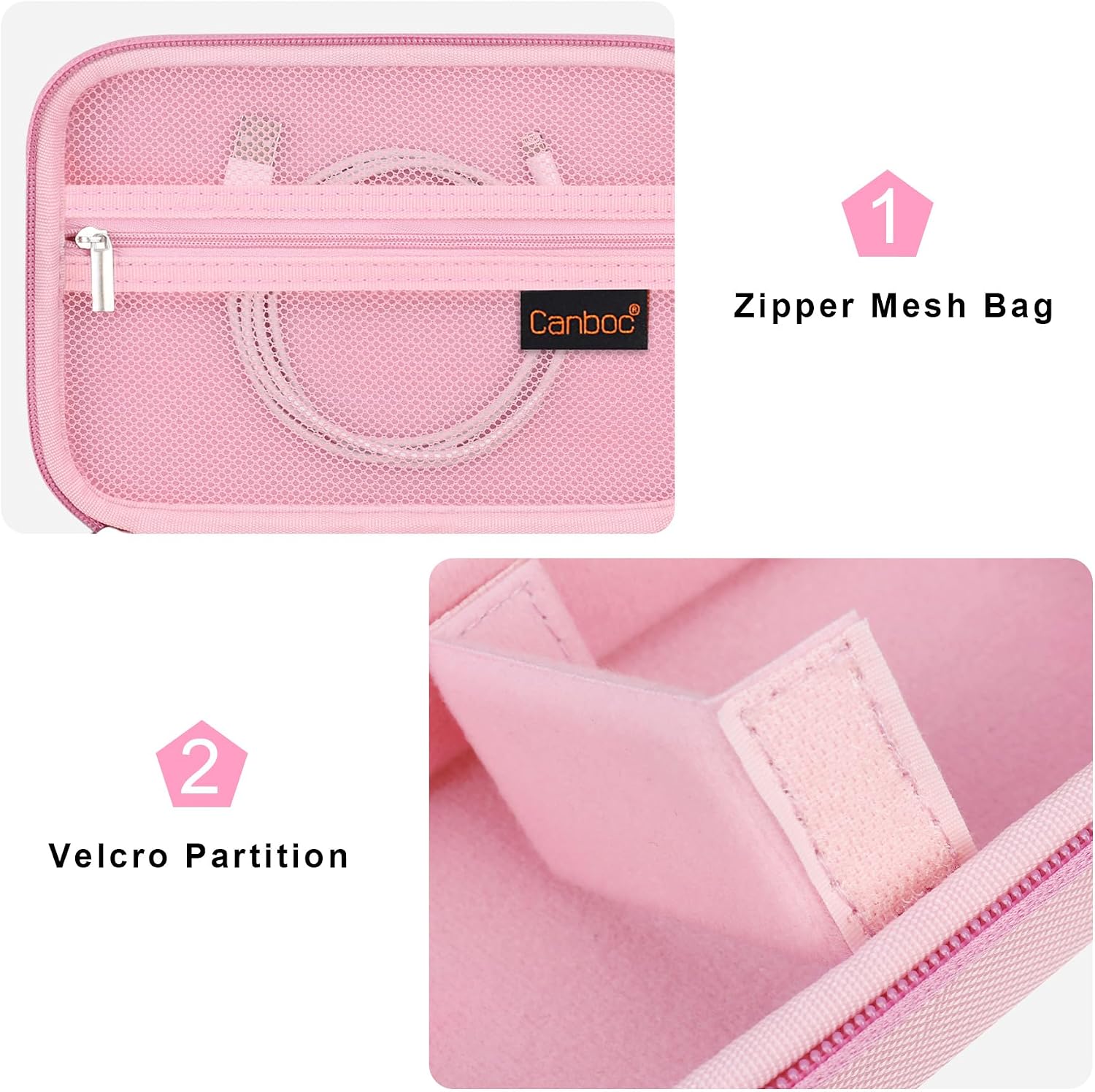 Detalle de Canboc Carrying Camera Case for Sony ZV-1, ZV-1 II & ZV-1F – Portable Vlog Accessory Case (Pink)