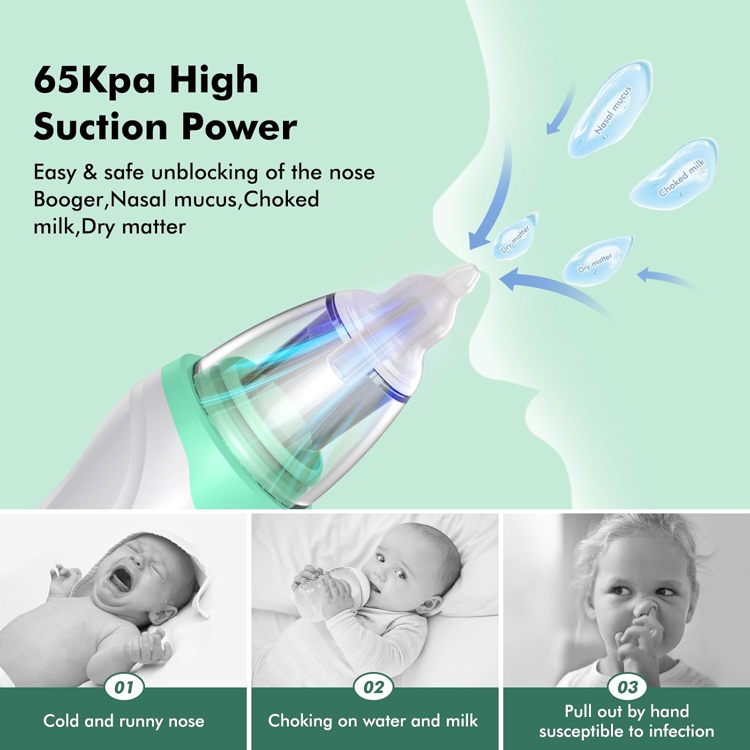 Detalle de DIHOOM Nasal Aspirator with 3 Silicone Tips