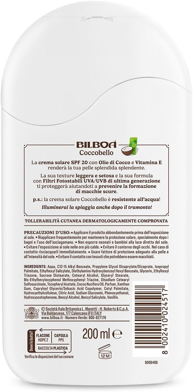 Detalle 2 de Latte Solare SPF 20 Bilboa Coccobello 200 ml