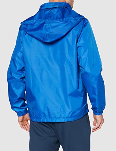 Detalle de Joma chaqueta impermeable infantil azul royal con capucha ajustable, talla M
