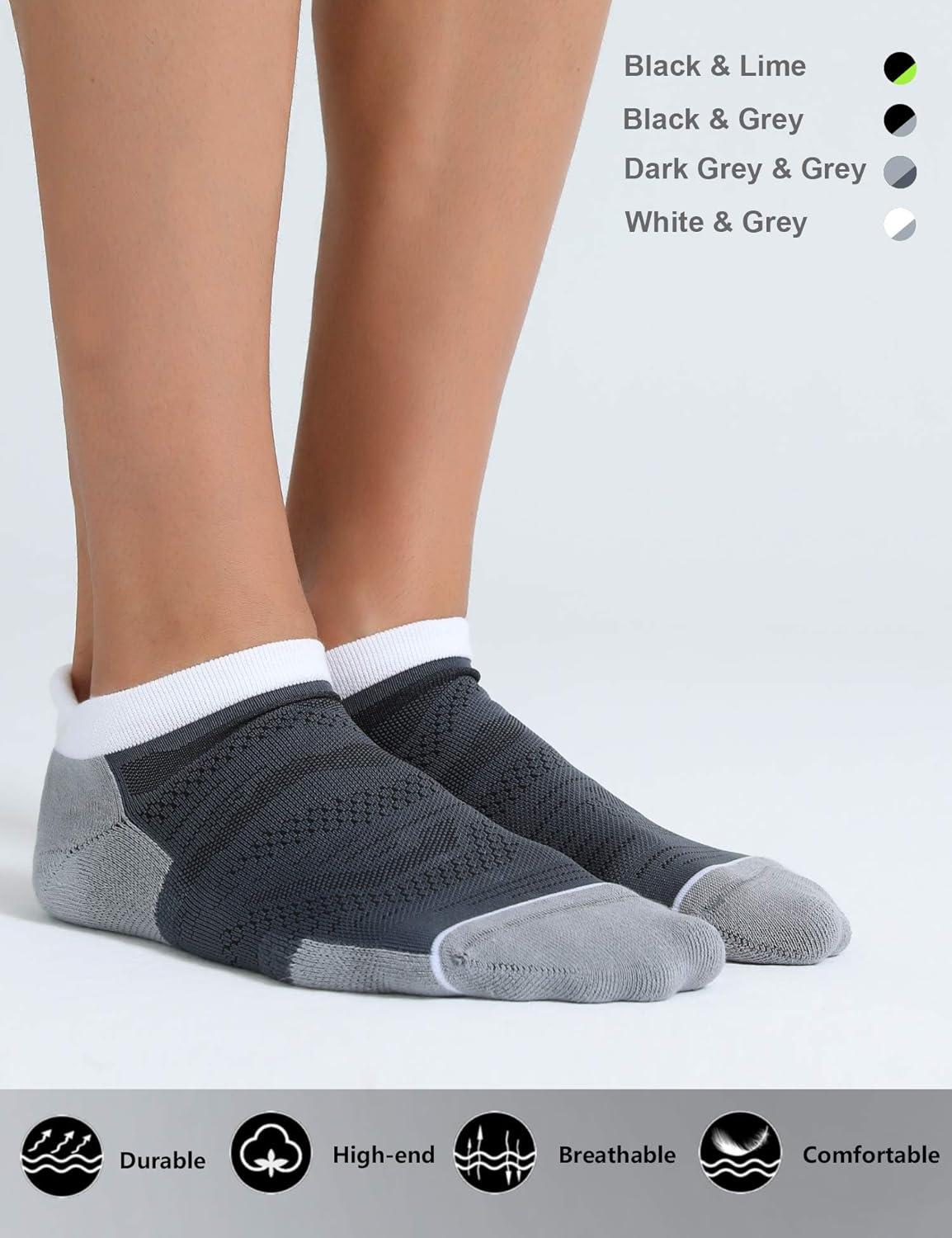 Thumbnail 2 de CS CELERSPORT Men's Running Ankle Socks 6-pack