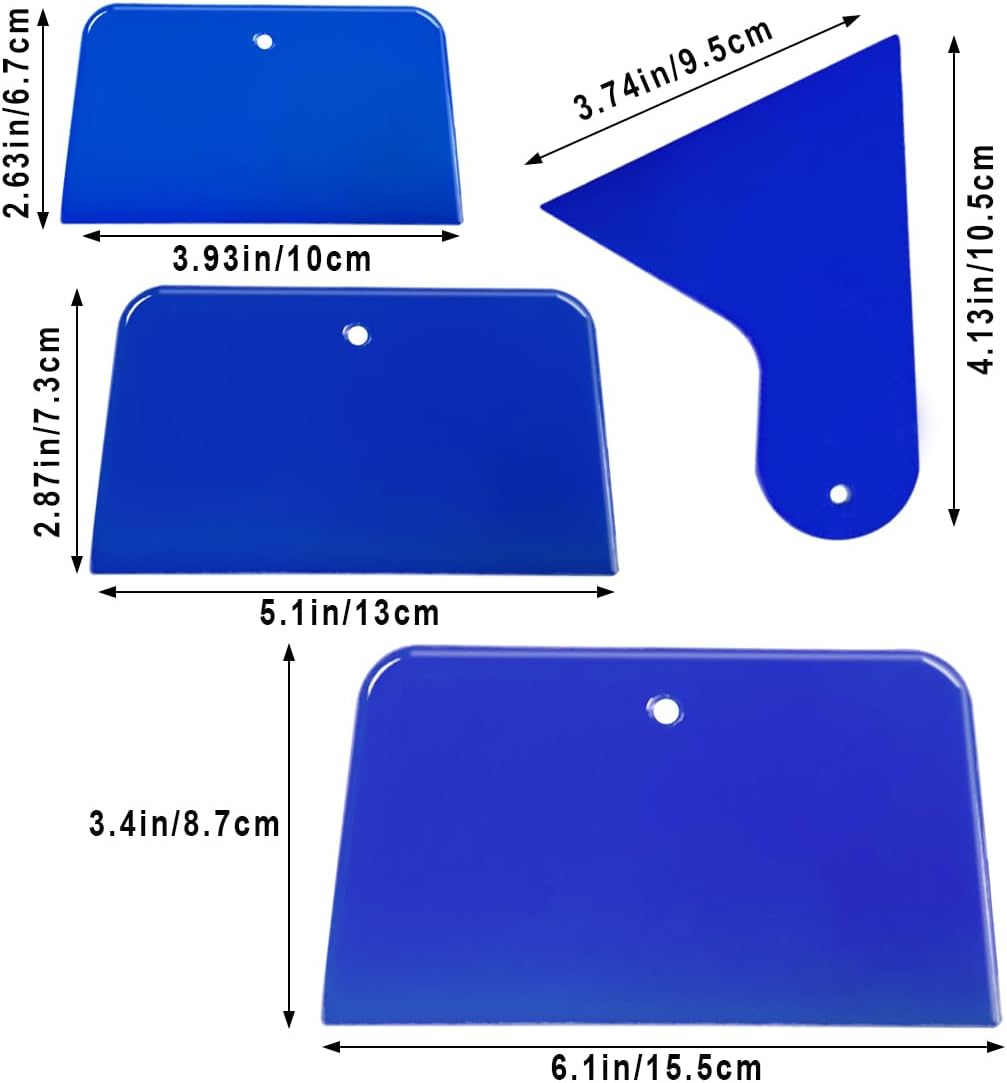 Detalle 2 de 4 Pack Body Filler Spreaders for Automotive Repair – Flexible Plastic 3–6 Inch Spreads