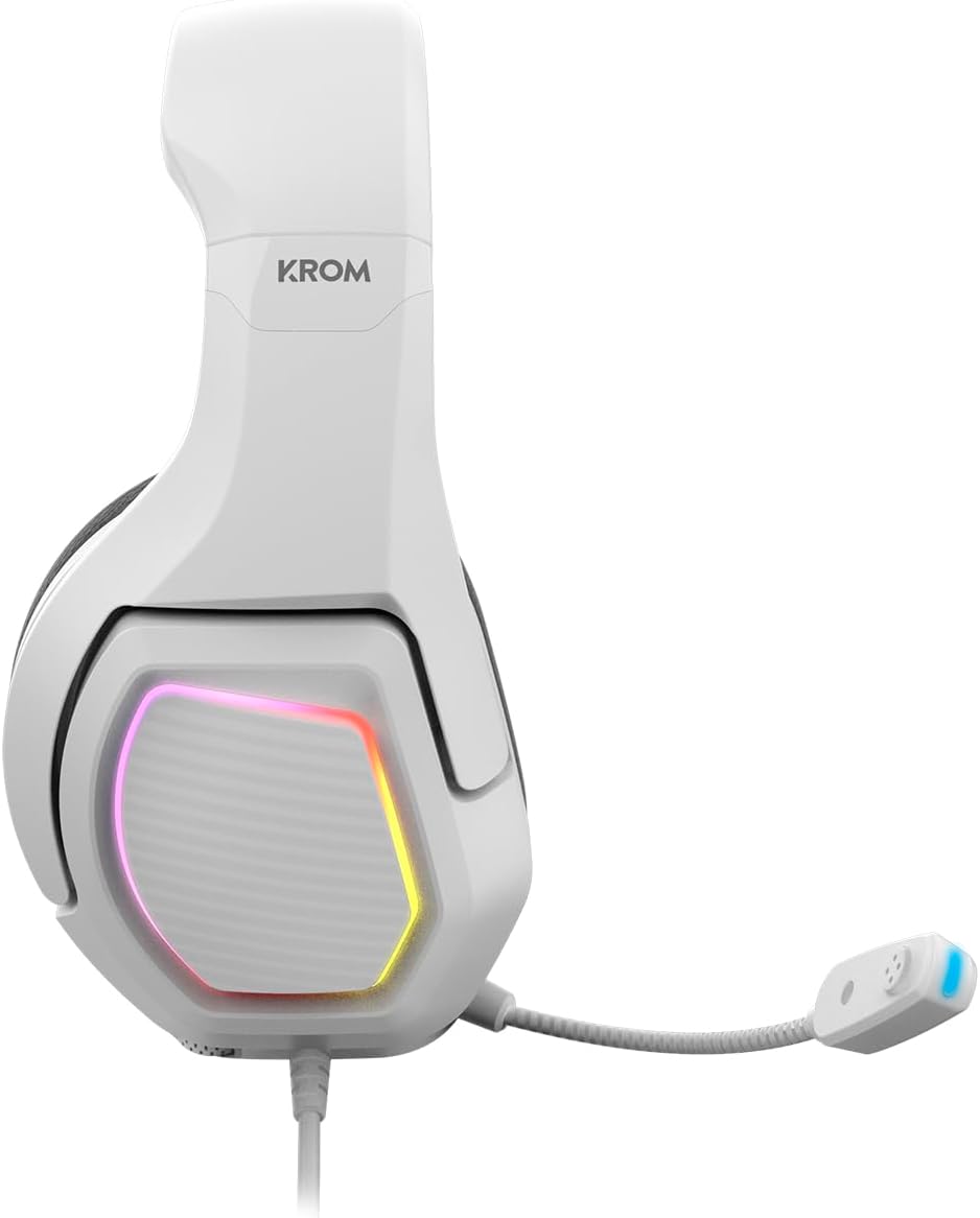 Detalle de KROM KOPA 7.1 USB-Gaming-Headset – 7.1-Sound, RGB, Mikrofon, White