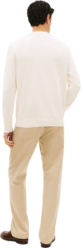 Detalle de Pull homme Tommy Hilfiger Essential Structure col rond, ivoire
