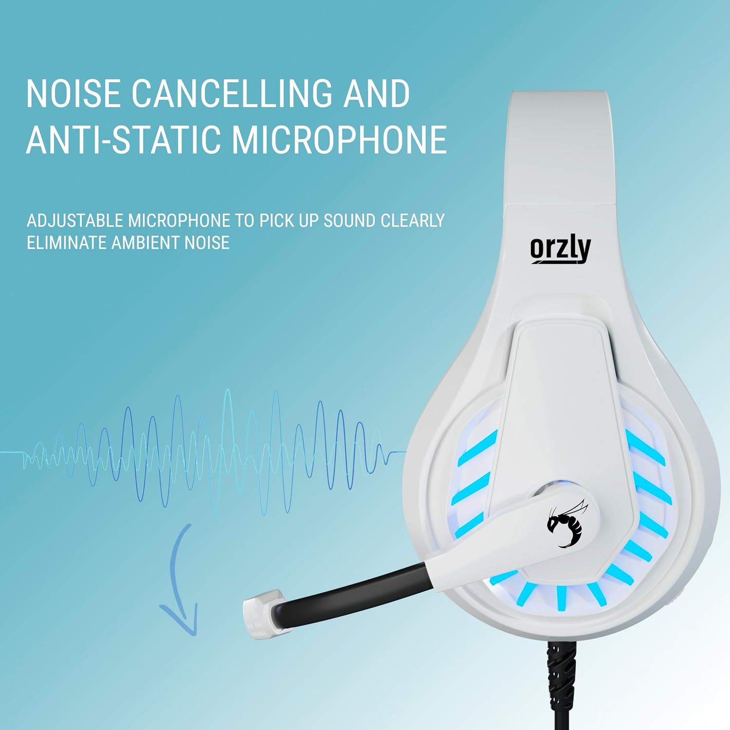 Detalle de Orzly RXH-30 Siberia Edition wired gaming headset with noise-cancelling mic