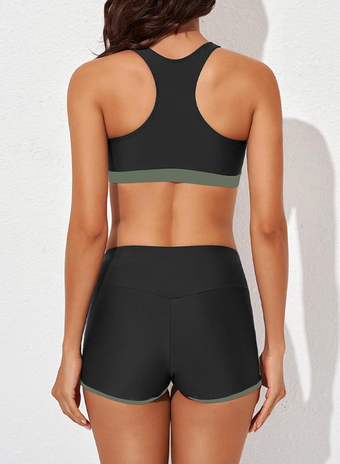 Detalle de Aleumdr 3‑Piece Athletic Tankini with Shorts