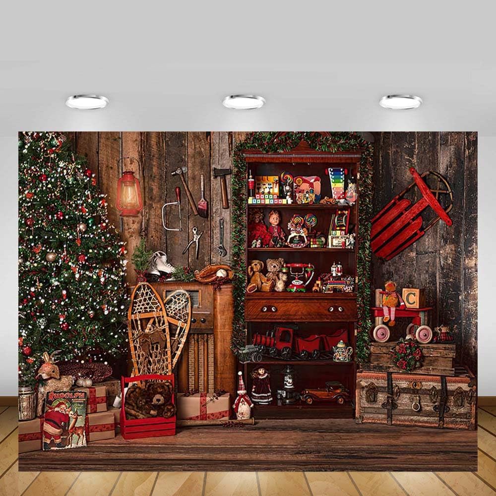 Detalle 2 de MEHOFOND 10x7ft Christmas Photography Backdrop