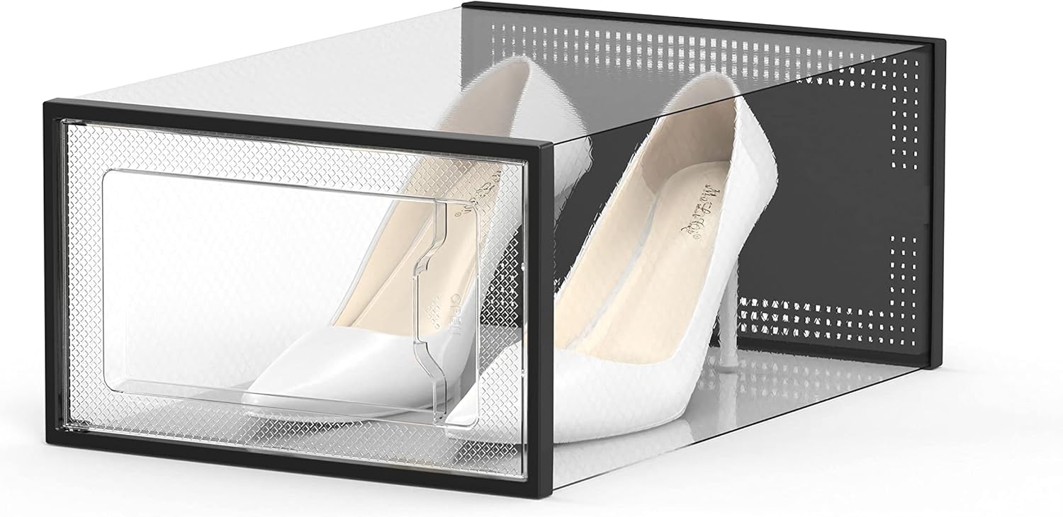 Detalle 2 de SEE SPRING 12 Shoe Storage Boxes clear stackable sneaker bin