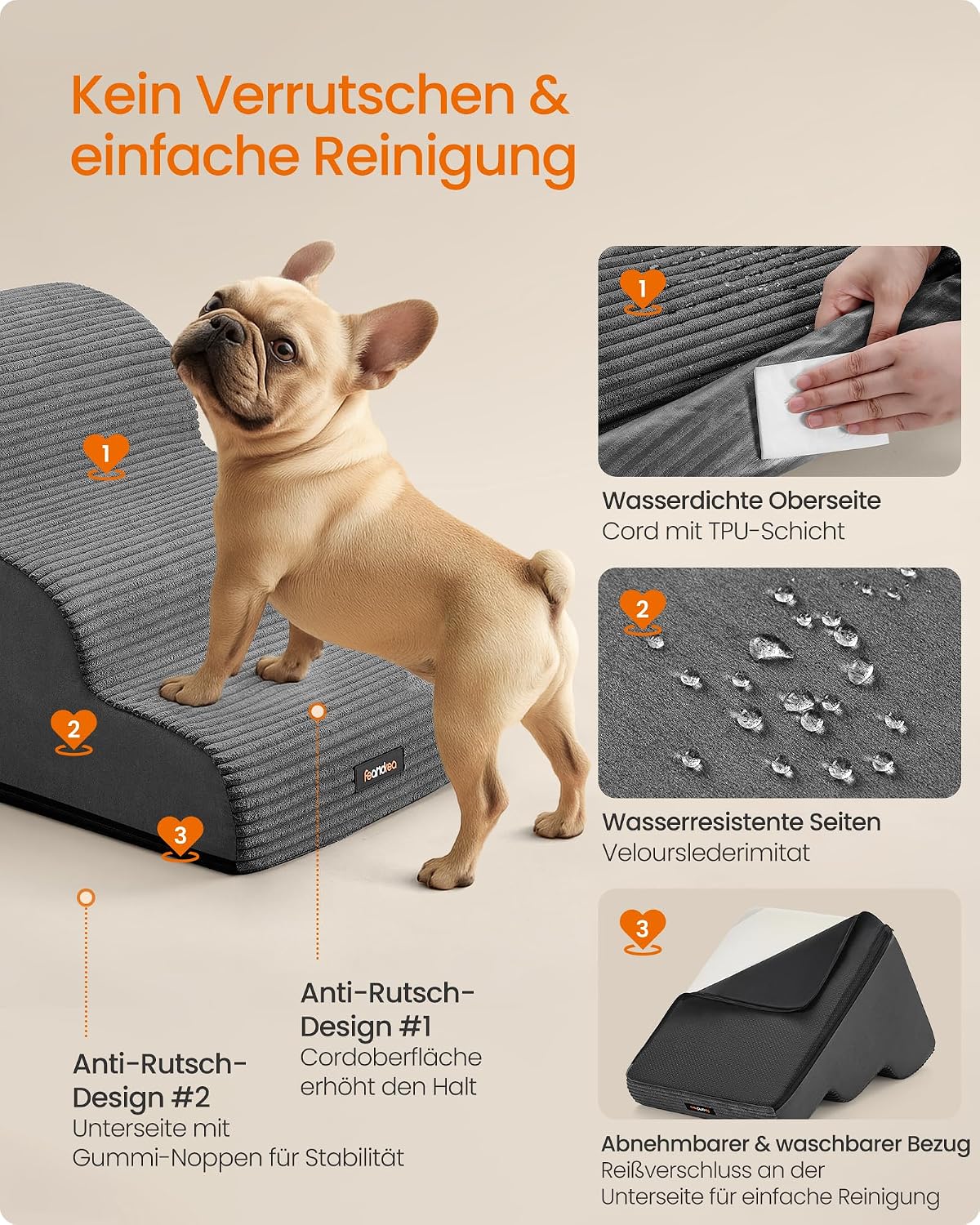 Thumbnail 5 de Feandrea Hundetreppe 3 Stufen 43 cm