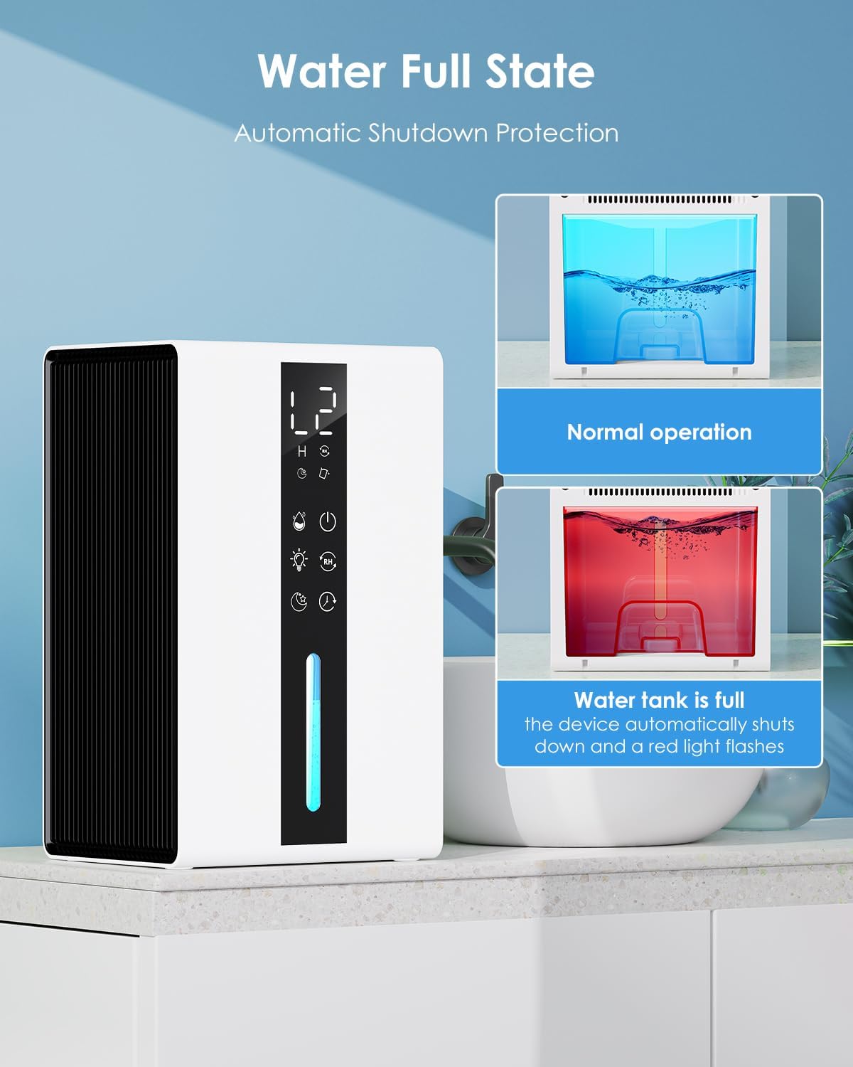 Thumbnail 3 de Deumidificatore da casa 1800 ml con modalità alta/bassa umidità e spegnimento automatico