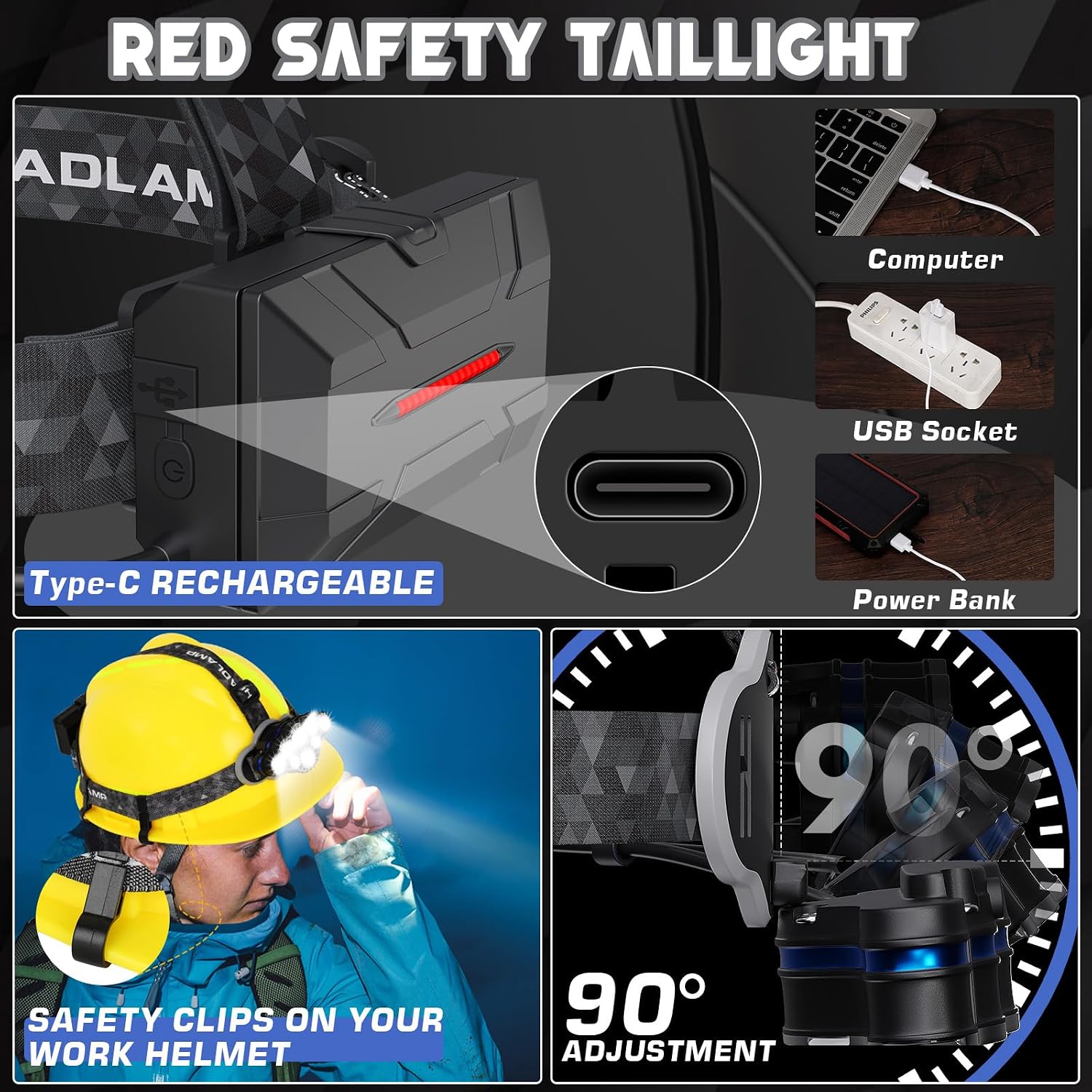 Thumbnail 5 de MLIAIMCE Head Torch with 18000 Lumens
