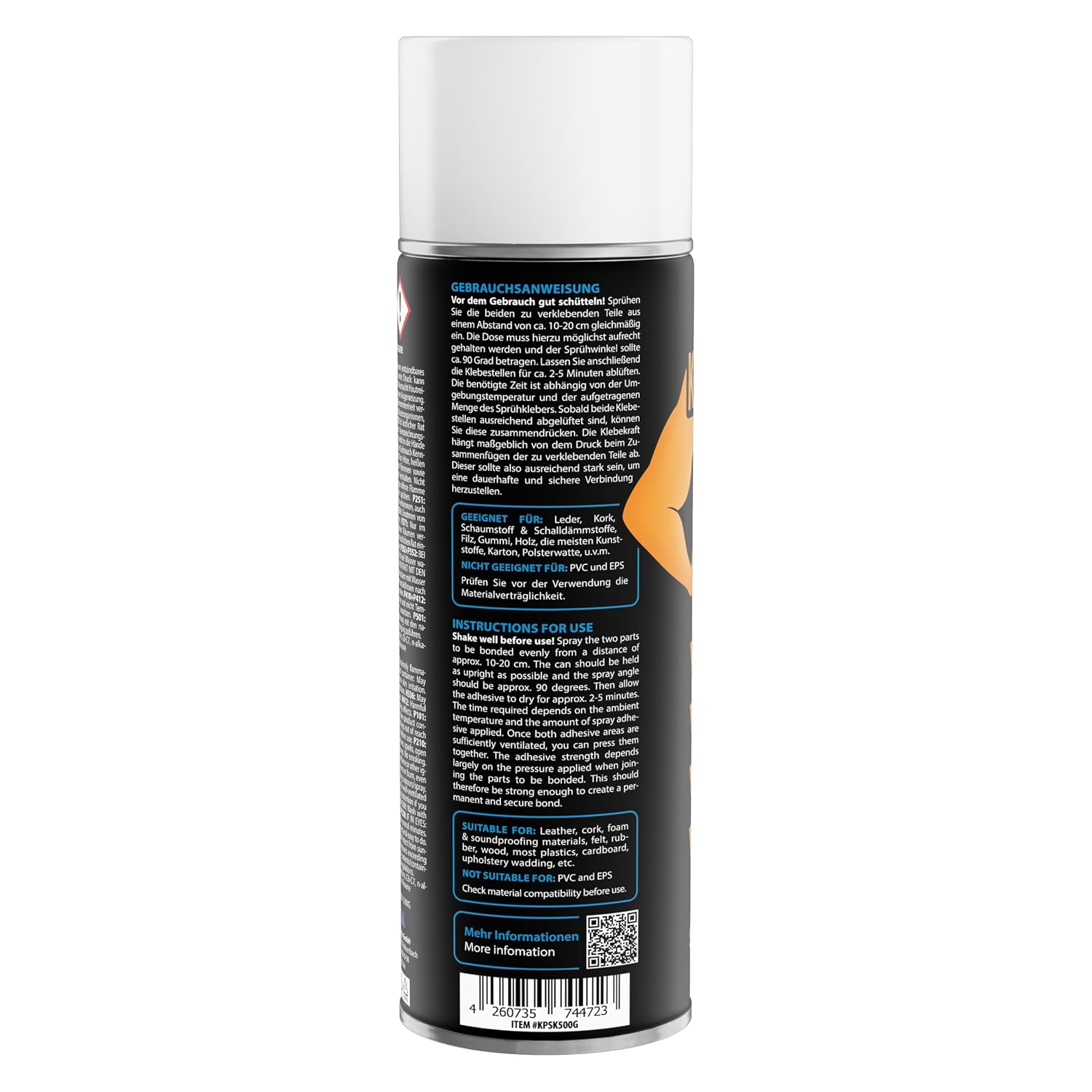 Thumbnail 1 de KRAFTPROTZ Transparent Spray Adhesive 500 ml: Ultra-Strong Bond for Foam, Leather, Wood & More