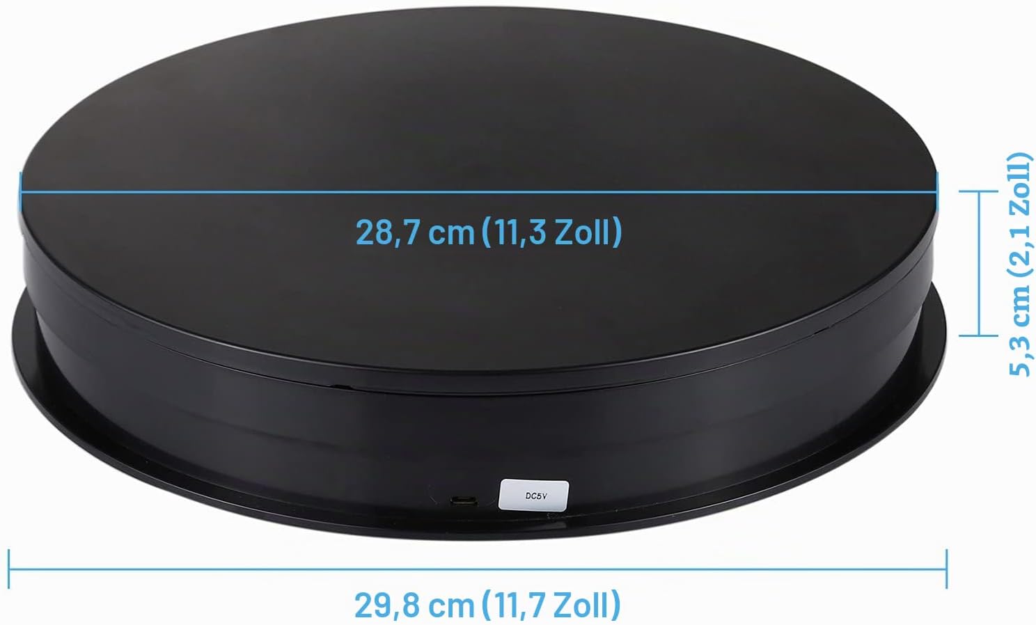 Thumbnail 1 de PULUZ 360 Grad Drehbarer Plattenspieler – 28 cm Drehteller mit Motor, USB-Betrieb