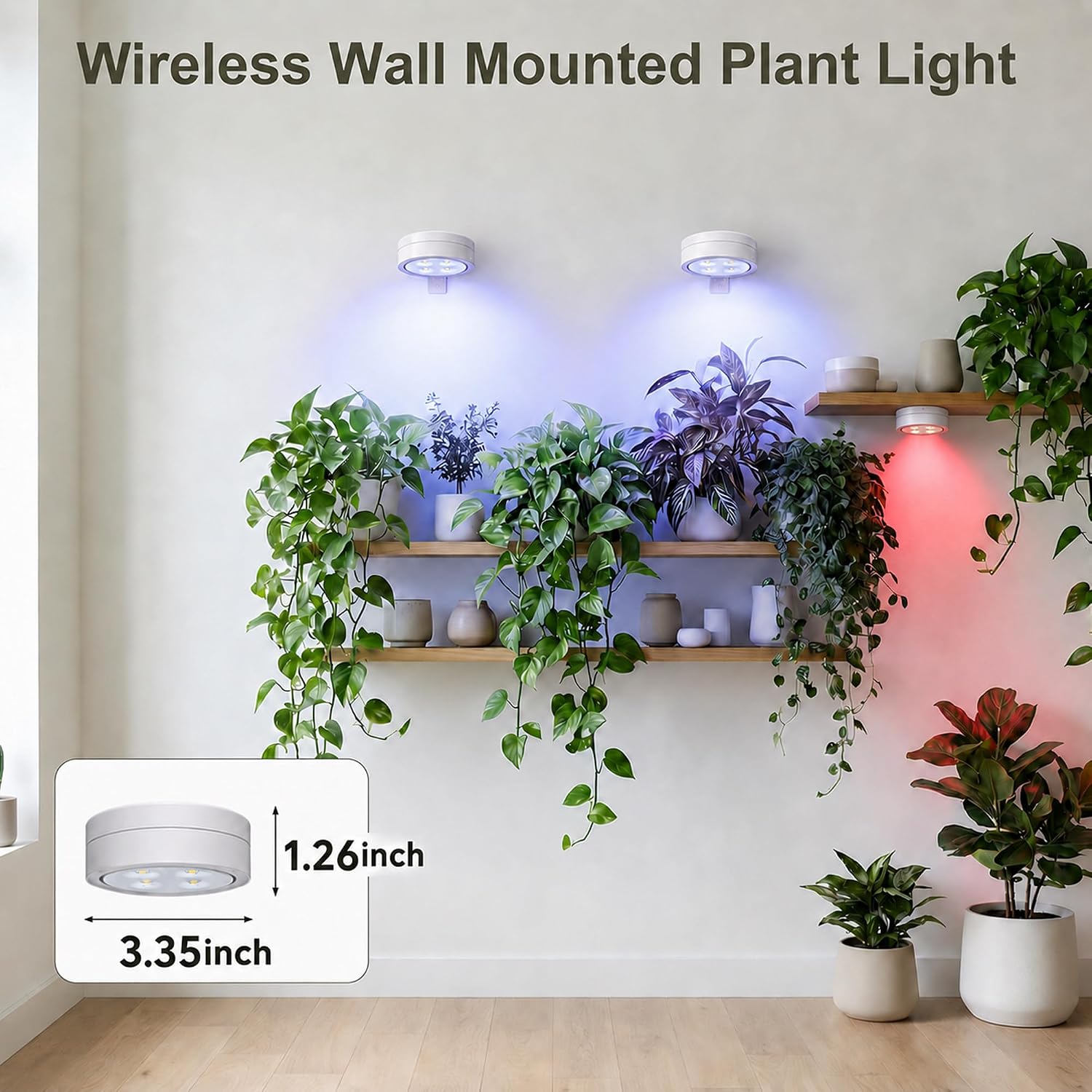 Thumbnail 4 de sooogd SD0018A3 6-Pack Rechargeable Grow Lights with Magnetic Mount and Remote