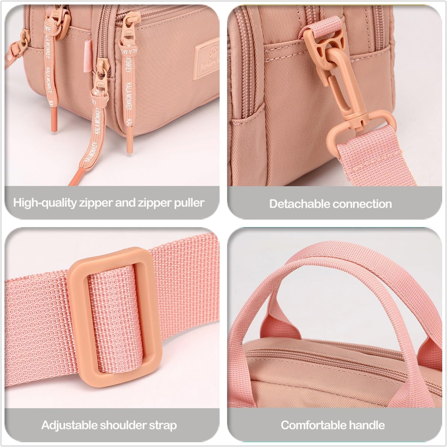 Thumbnail 3 de BOBO crossbody bag for women with waterproof nylon and multiple zipped compartments