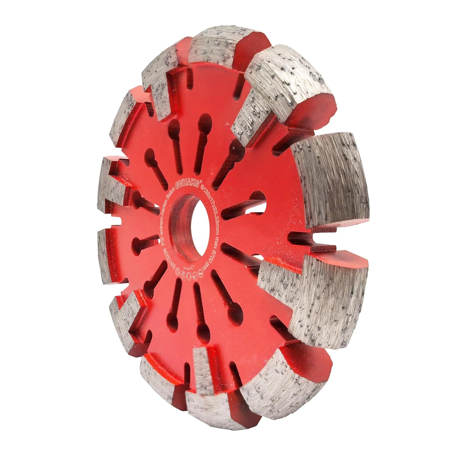 GVHAKG Diamant Frässcheibe 130 mm, 17 mm Segmentbreite (22,23 mm) für Fußbodenheizung