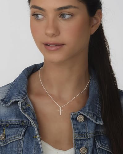 Thumbnail 5 de Annika Bella Silver Cross Necklace — Dainty, Durable Silver Chain with Small Cross Charm