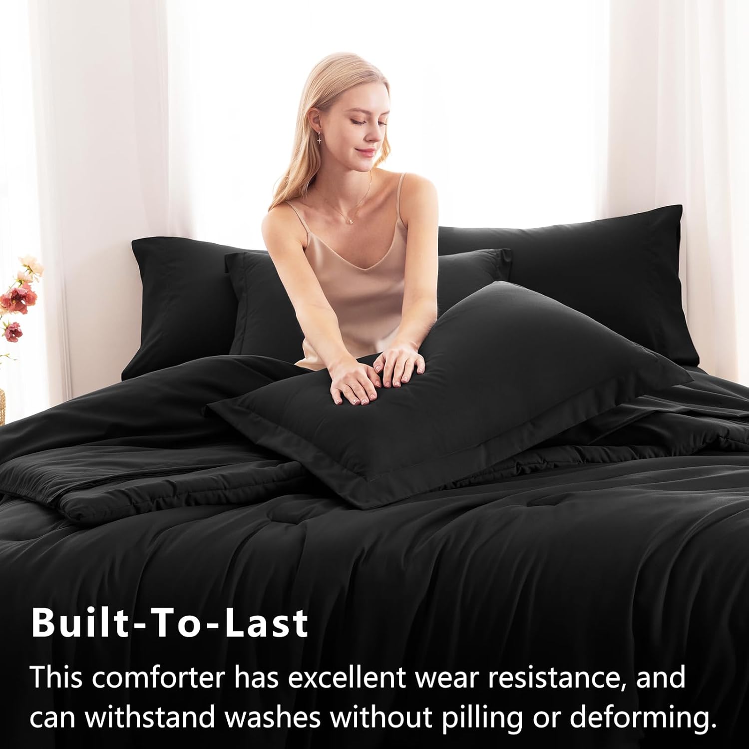 Detalle de CozyLux Queen Comforter Set 7pc