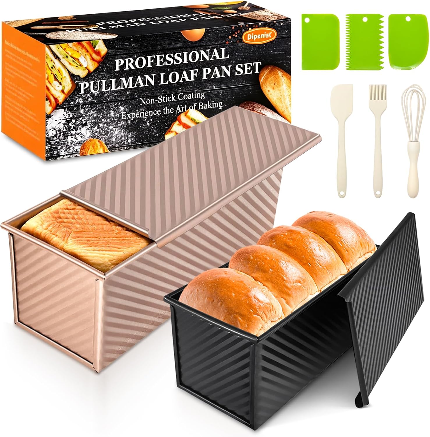 Detalle de Dipanist Pullman Loaf Pans 2.2 LB