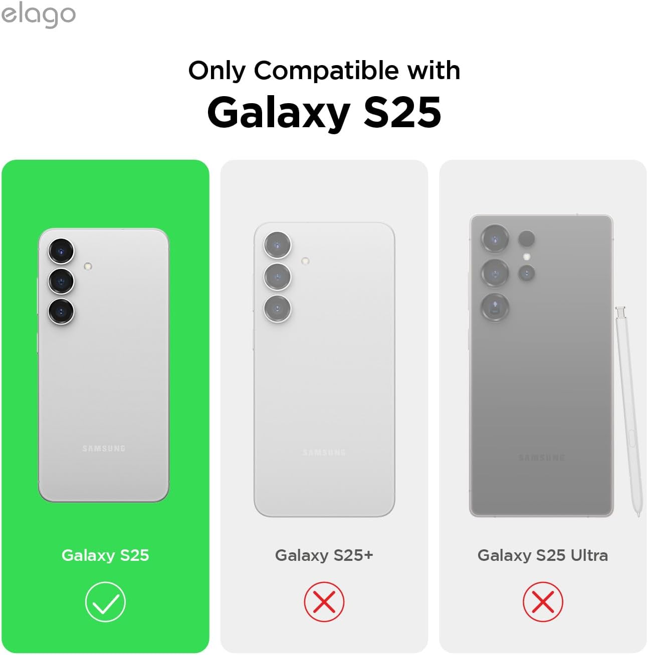 Thumbnail 1 de elago Coque Silicone Liquide pour Samsung Galaxy S25 – protection complète antichoc, coque slim et microfibre anti-rayures (Stone)