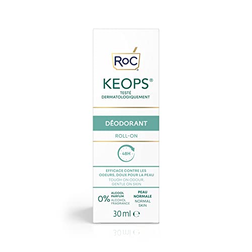Detalle 2 de RoC KEOPS Deodorante Roll-On 48 Ore - Antitraspirante senza alcool e profumo, Crema deodorante ascelle 30 ml