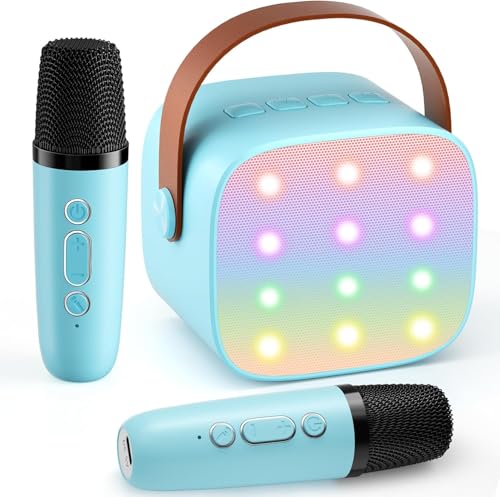 Voijump Mini Macchina per Karaoke con 2 Microfoni Wireless – Bluetooth Portatile 2026
