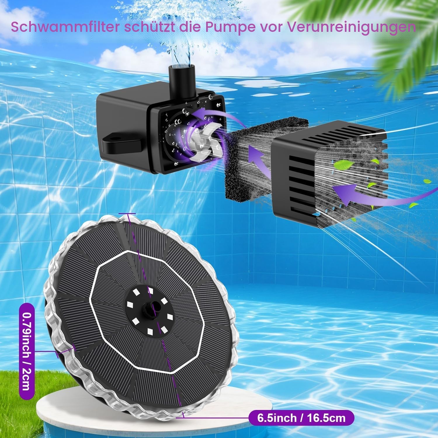 Thumbnail 5 de SZMP Solar Springbrunnen 3,5 W für außen