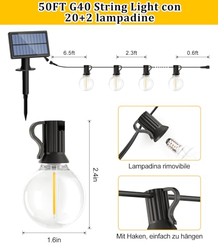 Detalle de Solaire Remote Guirlande Exterieur 15M G40 - SAEIHGAE