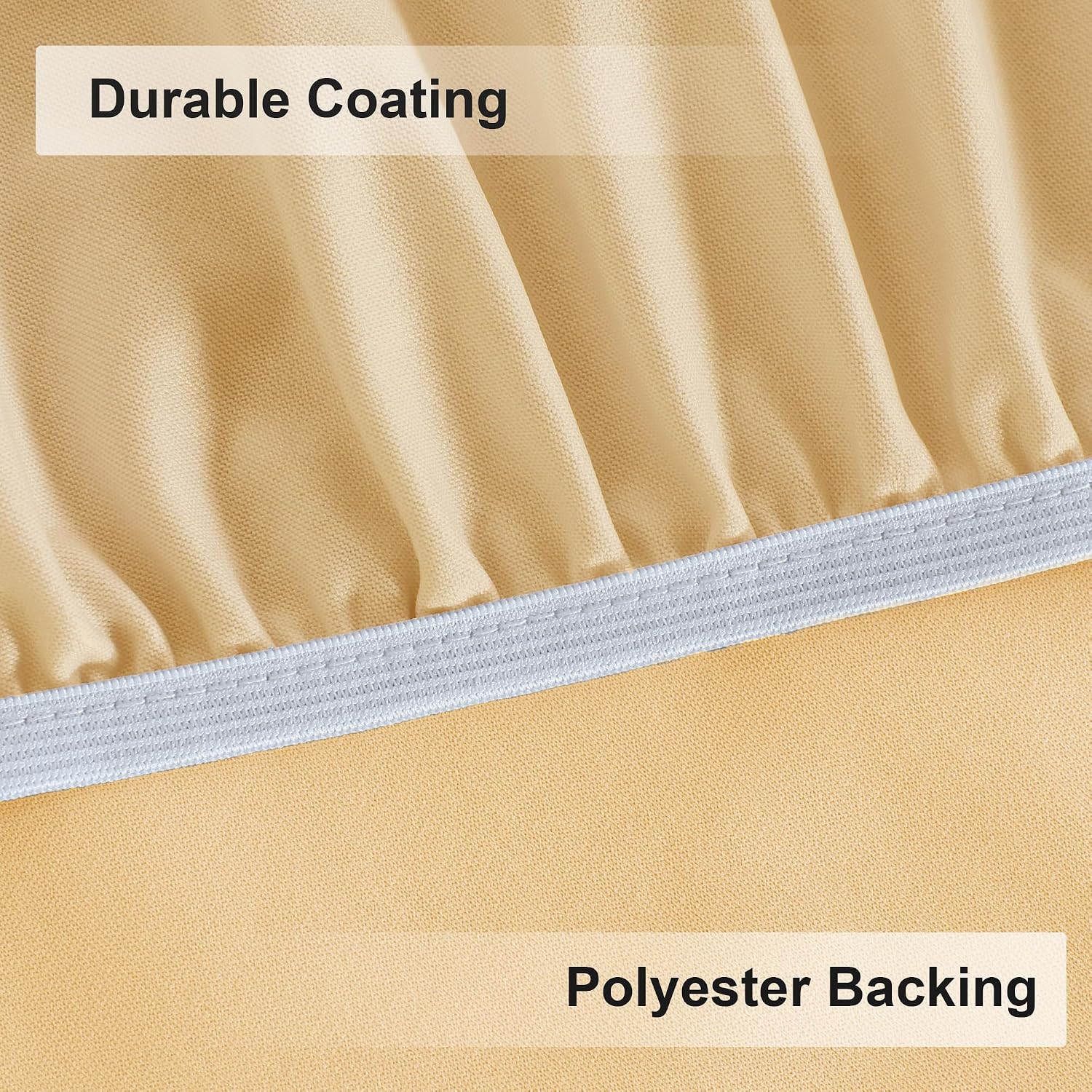 Detalle 1 de Obstal Fitted Round Tablecloth, 40–44 in, Stretch, Reversible and Water-Resistant