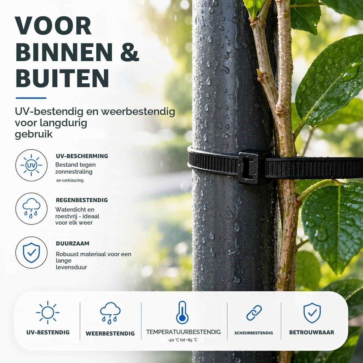 Thumbnail 6 de TK Gruppe Timo Klingler Tk494034 kabelbinderset, zwart nylon, 150 mm x 3,6 mm