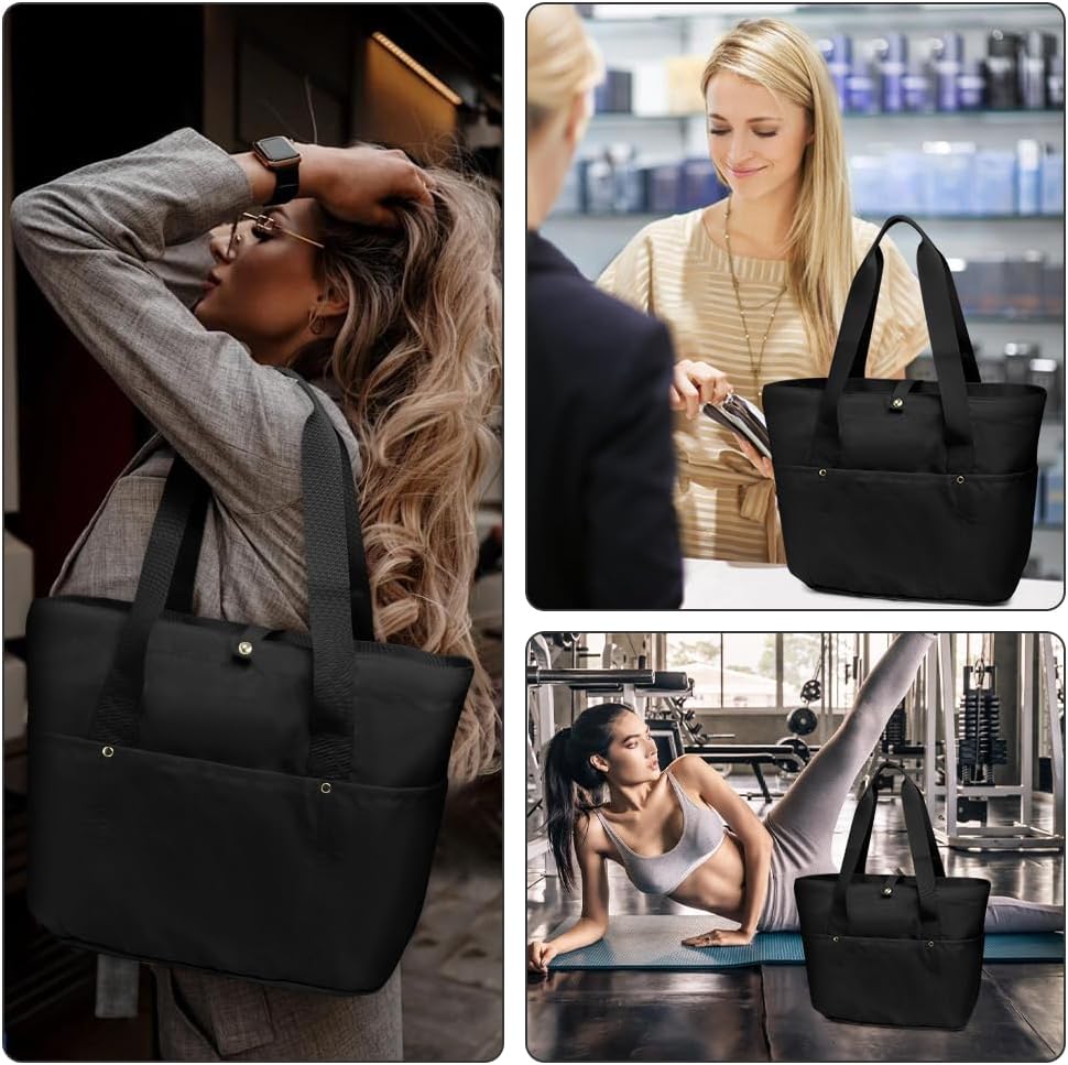 Thumbnail 1 de Aucuu borsa tote donna pieghevole con tracolla, shopper con 6 tasche e grande capacità