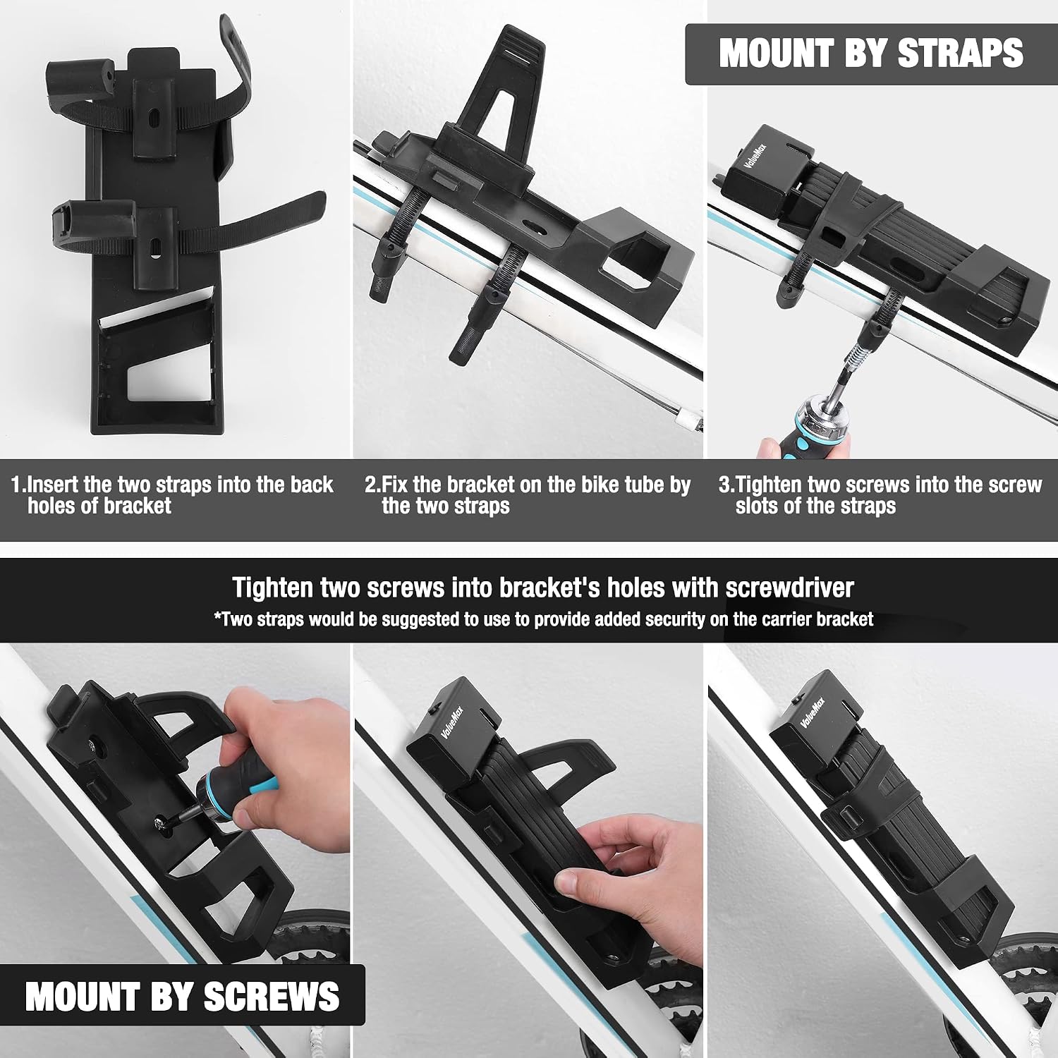 Detalle de ValueMax Antivol Vélo Pliant – Serrure robuste 100 cm avec support de montage