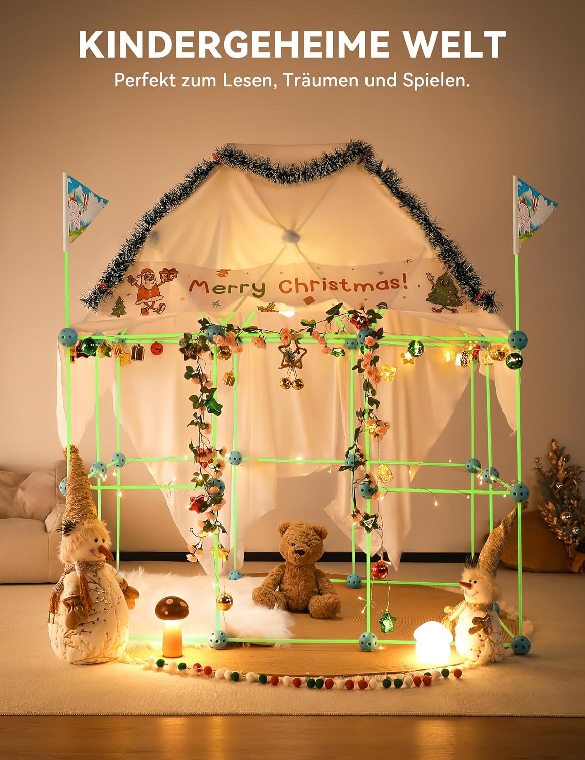 Detalle de besrey Höhle Bauen Kinder – 144PCS Konstruktionsspielzeug mit Wurfspiel