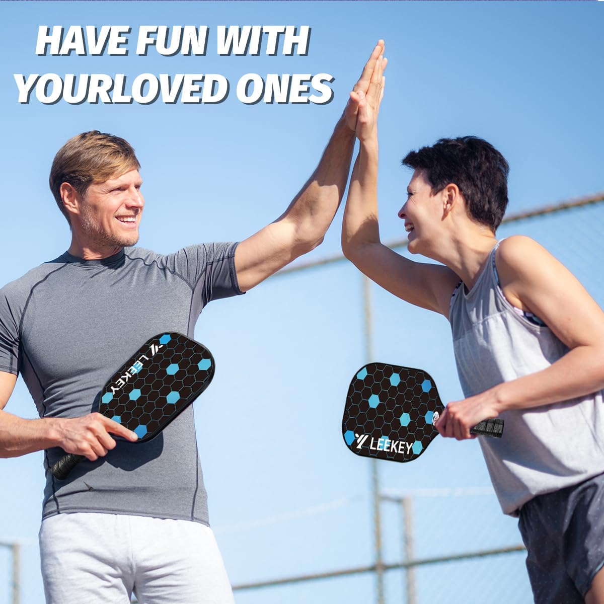 Thumbnail 6 de LEEKEY Pickleball Paddles Set of 2 – USAPA Approved Fiberglass Paddles with Polypropylene Core