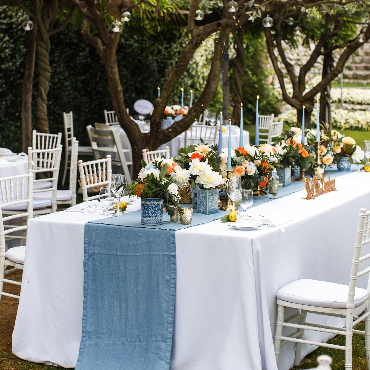 Thumbnail 5 de Fixwal Disposable White Plastic Table Cloth (8-Pack), 70 x 120 Inch Rectangular Cover for Parties & Picnics