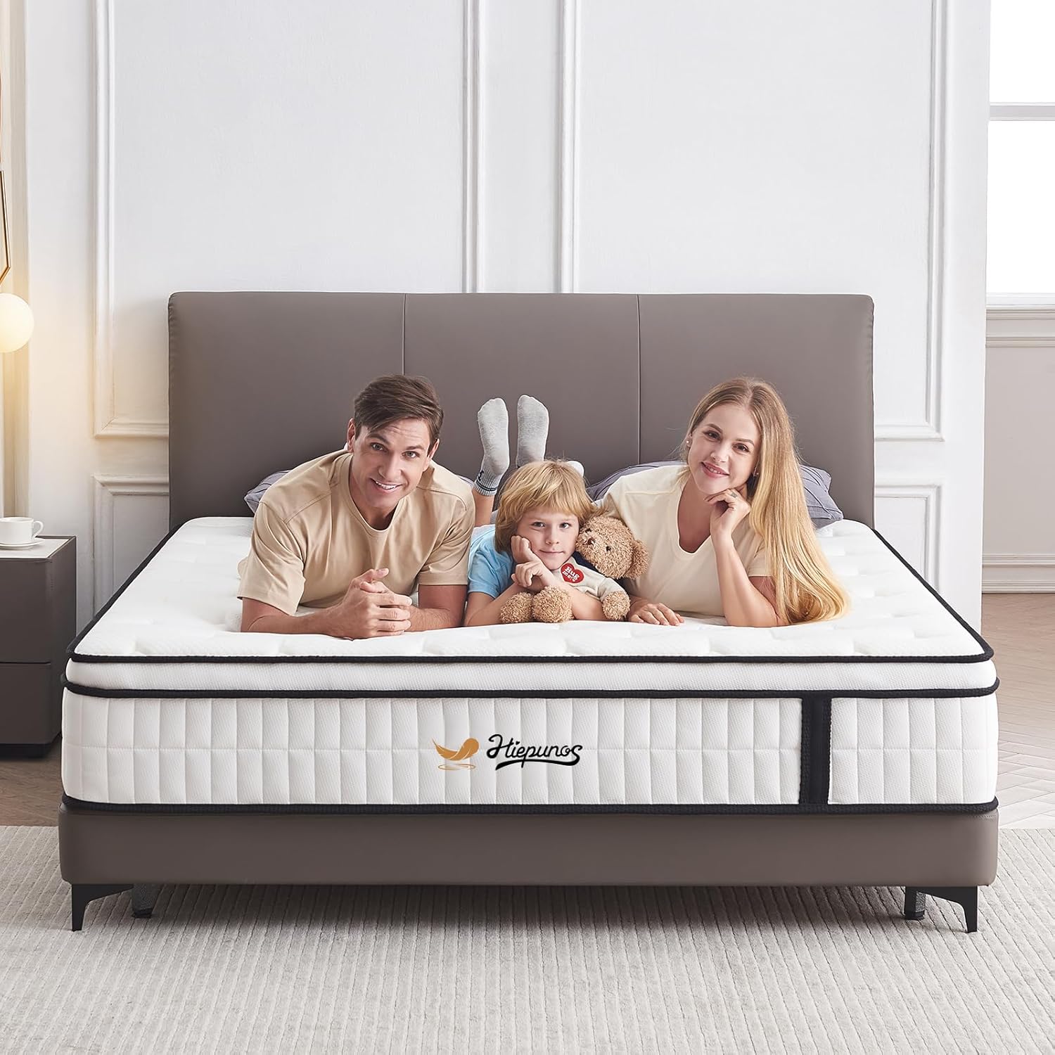 Thumbnail 6 de Hiepunos 4FT Small Double Mattress – 10.2 Inch Hybrid Memory Foam Pocket Sprung Orthopaedic Mattress