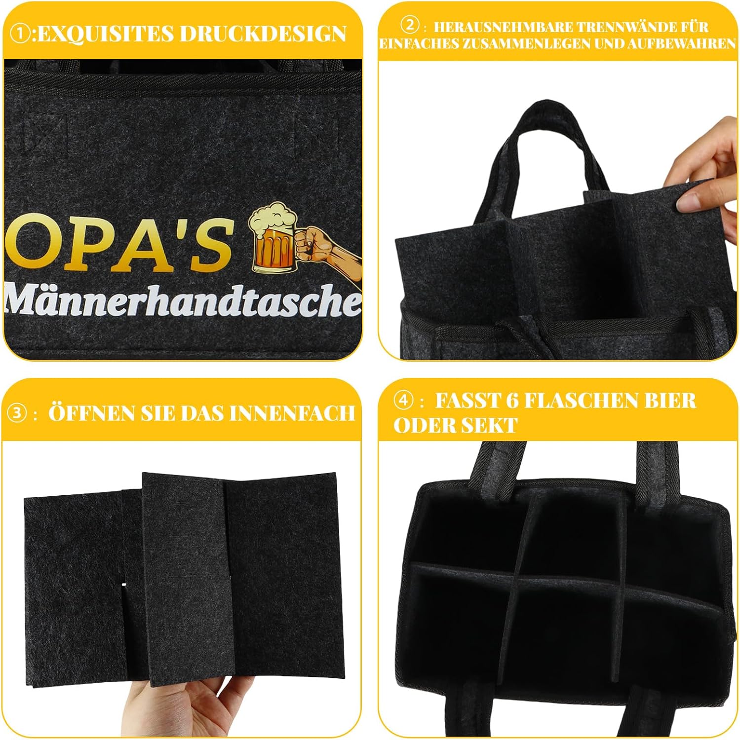 Detalle 2 de Anicy Opa Geschenk OPA'S Männerhandtasche
