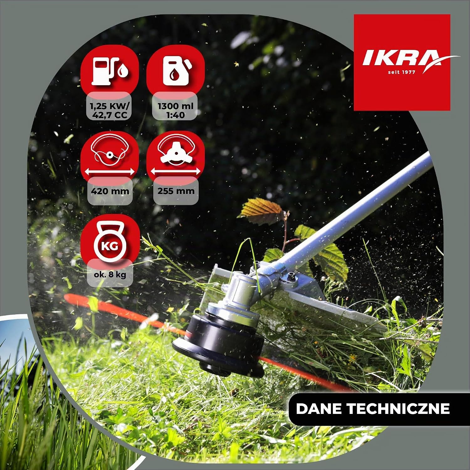 Detalle 1 de IKRA IBF 4342 kosa spalinowa 2-suwowa, 42,7 cm³ i 1,25 kW