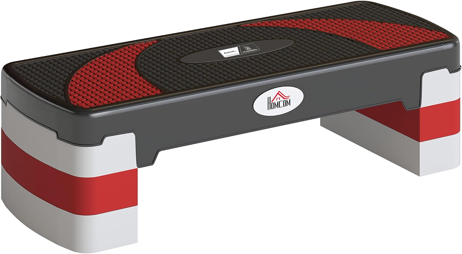 Detalle de HOMCOM A90-077V60BK aerobic stepper met antislipvlak, 3 hoogtes