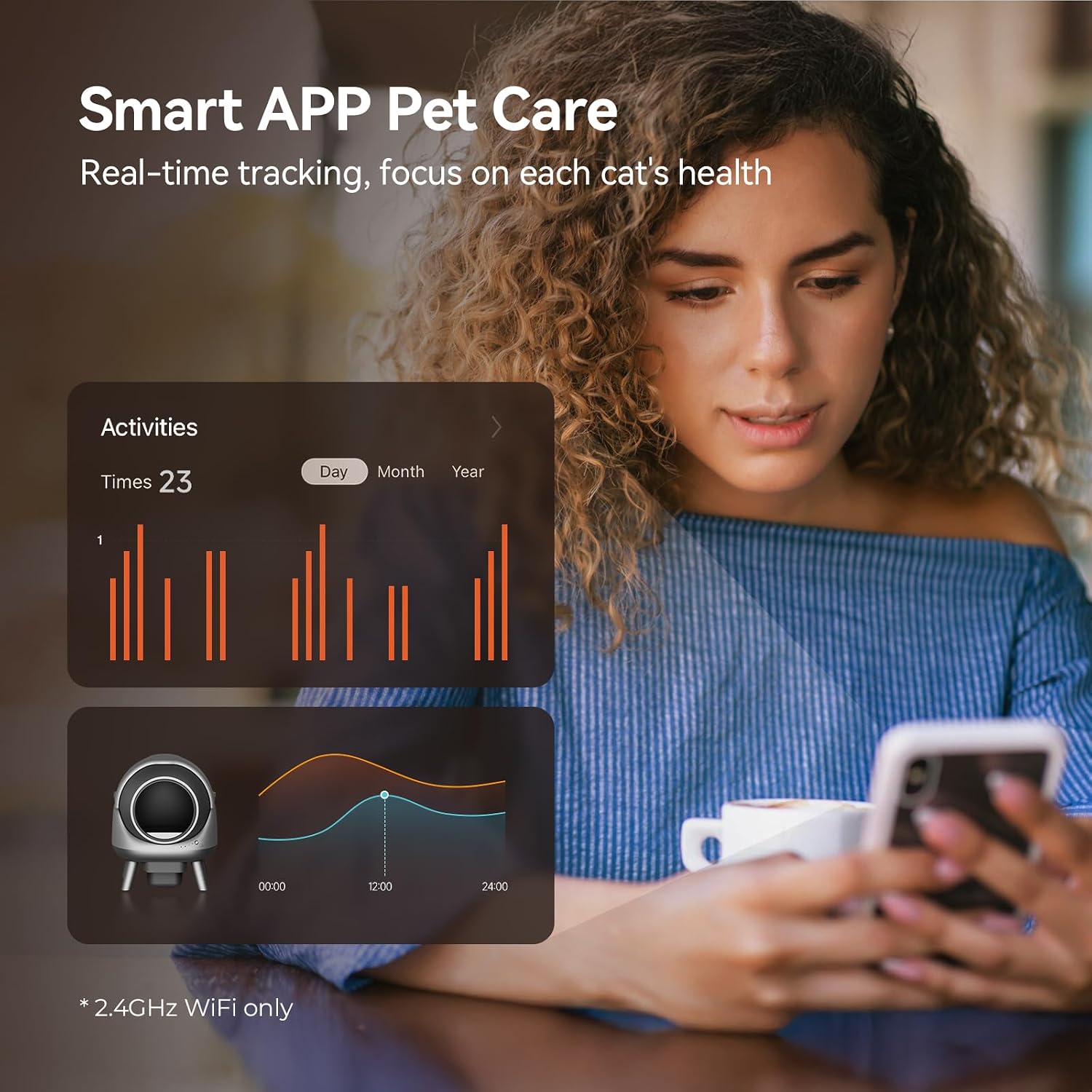 Detalle 1 de ZHMZ G1 Self-Cleaning Litter Box with App Control and Sealed Waste Drawer