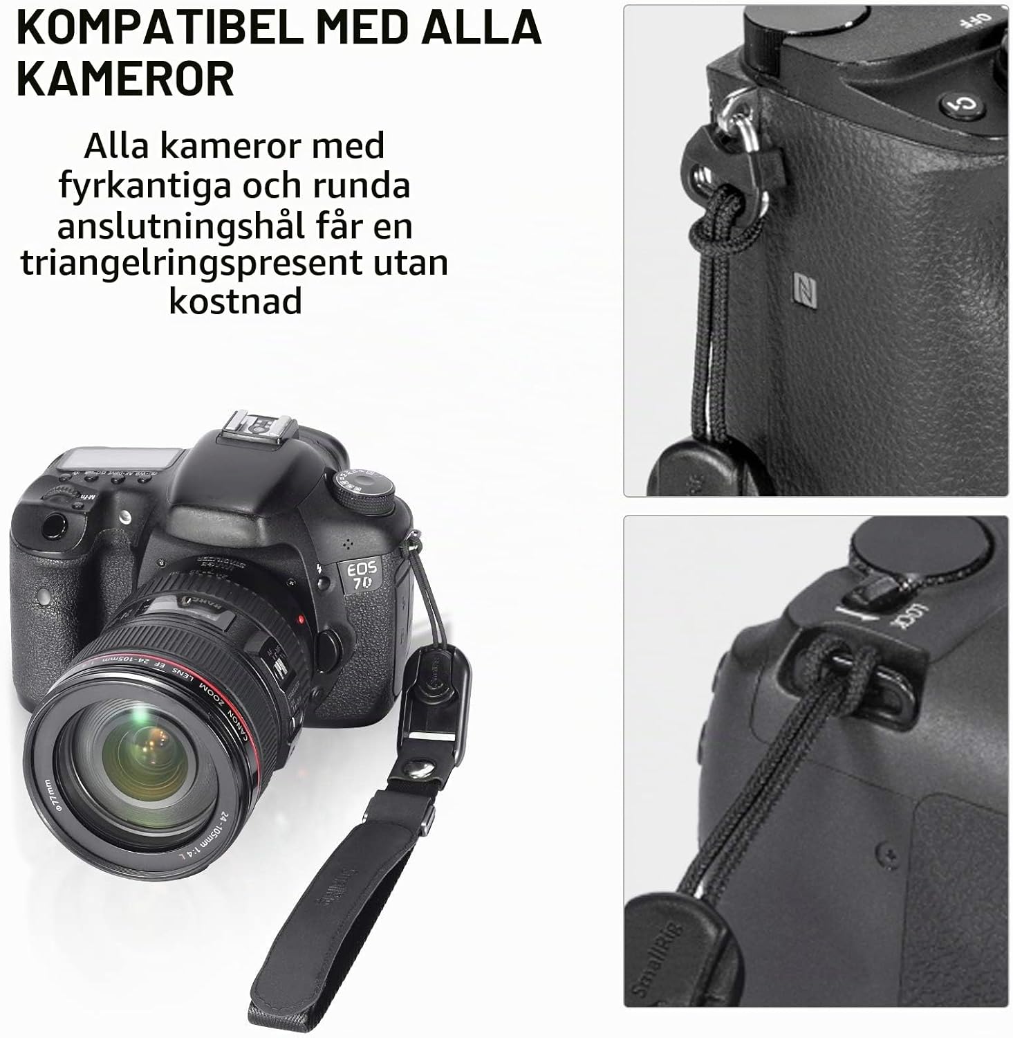 Thumbnail 1 de SMALLRIG universell kamerarem med justerbar axelrem för DSLR och SLR