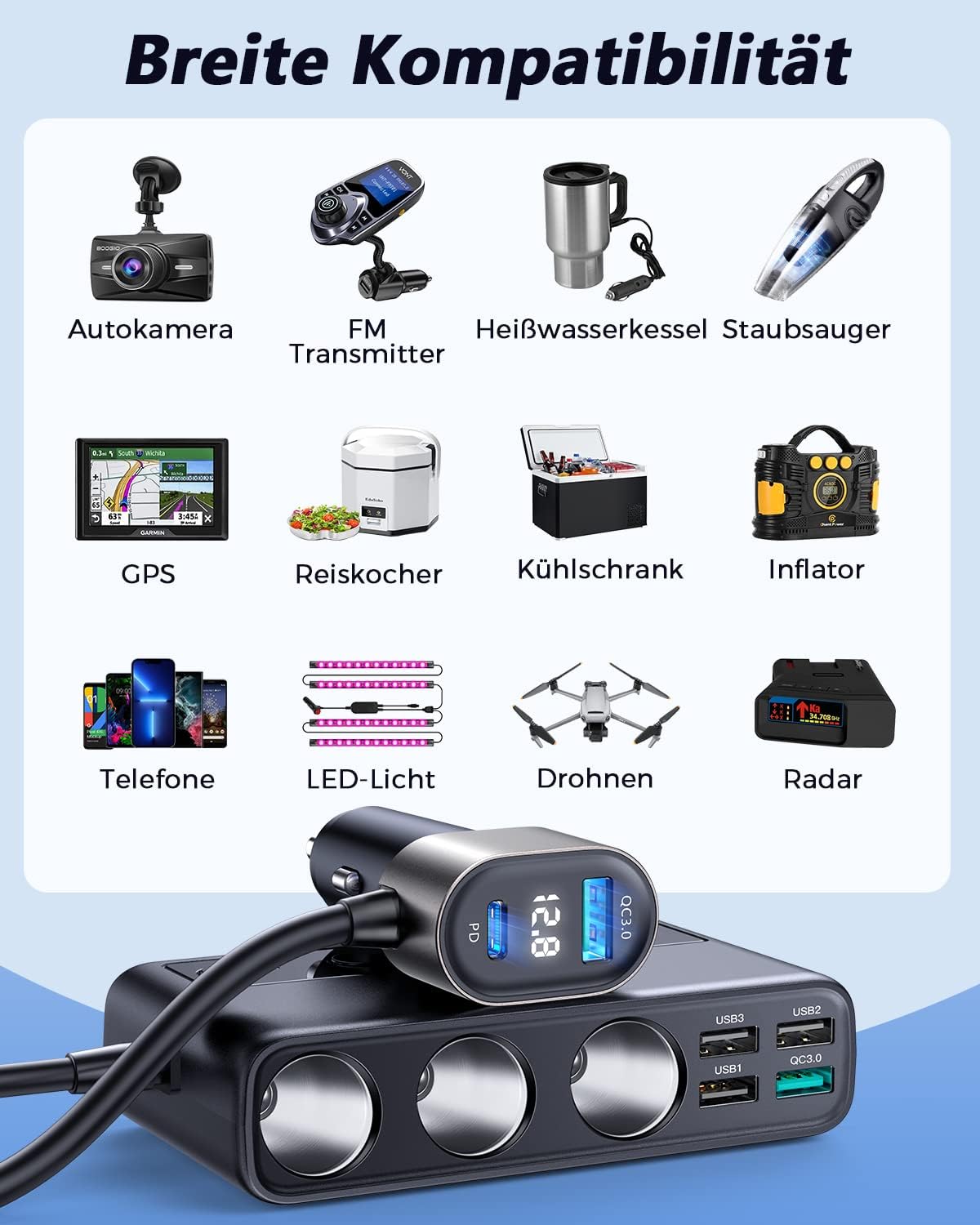 Thumbnail 4 de JOYROOM 210W Zigarettenanzünder Verteiler