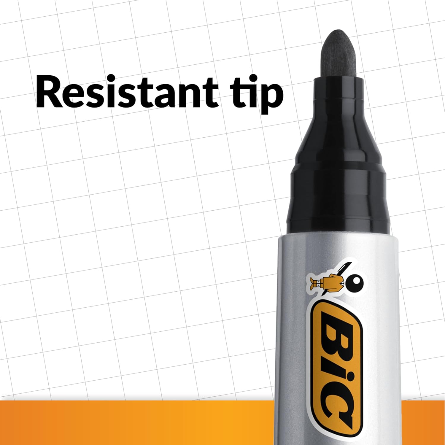 Detalle de BIC Marking 2000 ECOlutions Permanent Markers – Medium Bullet Tip, Black (Box of 36)