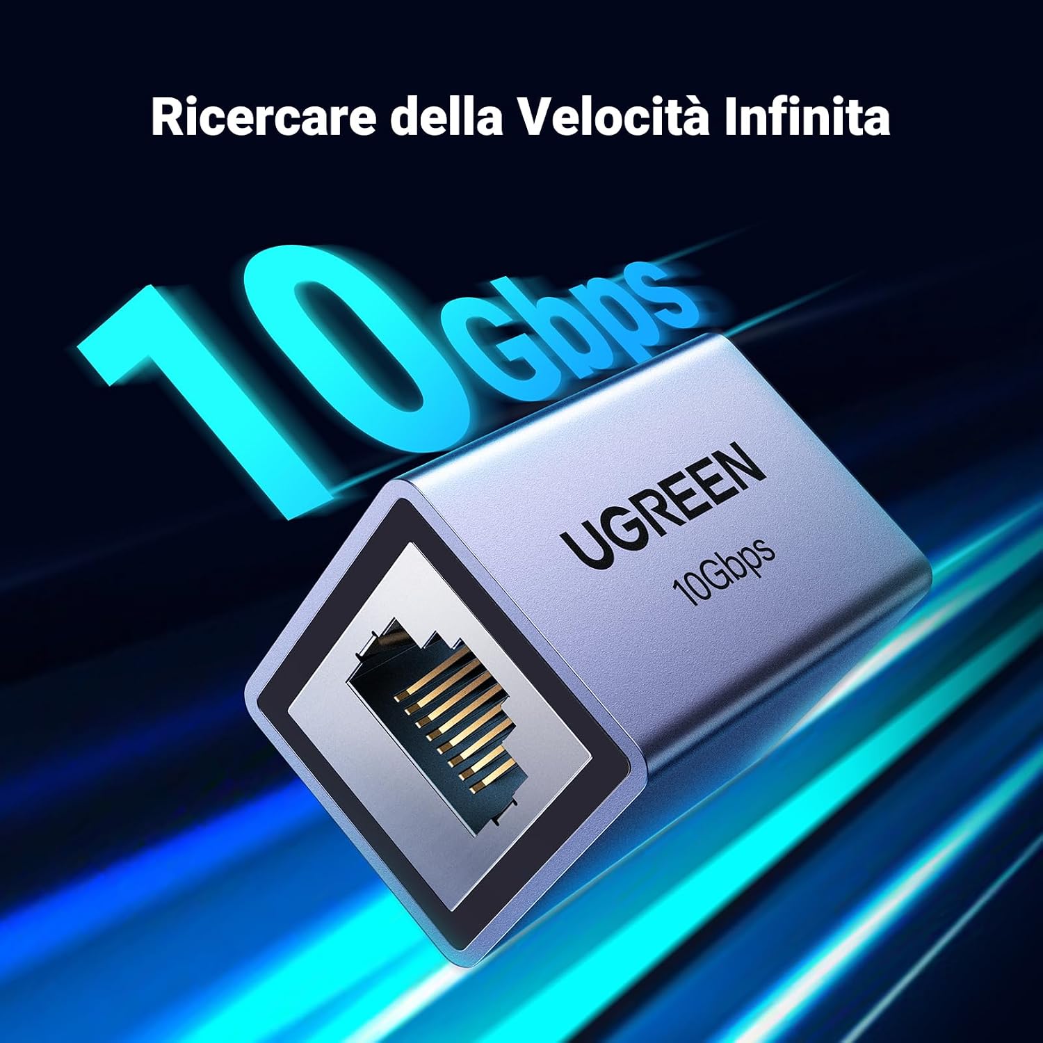 Thumbnail 1 de UGREEN Connettore Prolunga RJ45 per Ethernet 10 Gigabit Cat7/Cat6/Cat5e/Cat5 (grigio) – 5 pezzi