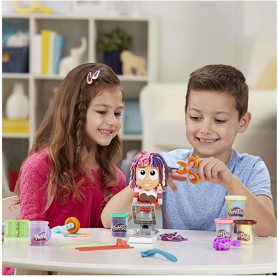 Detalle de Play-Doh Hair Salon Creative Hairdresser kappersset met 8 potjes van 56 g