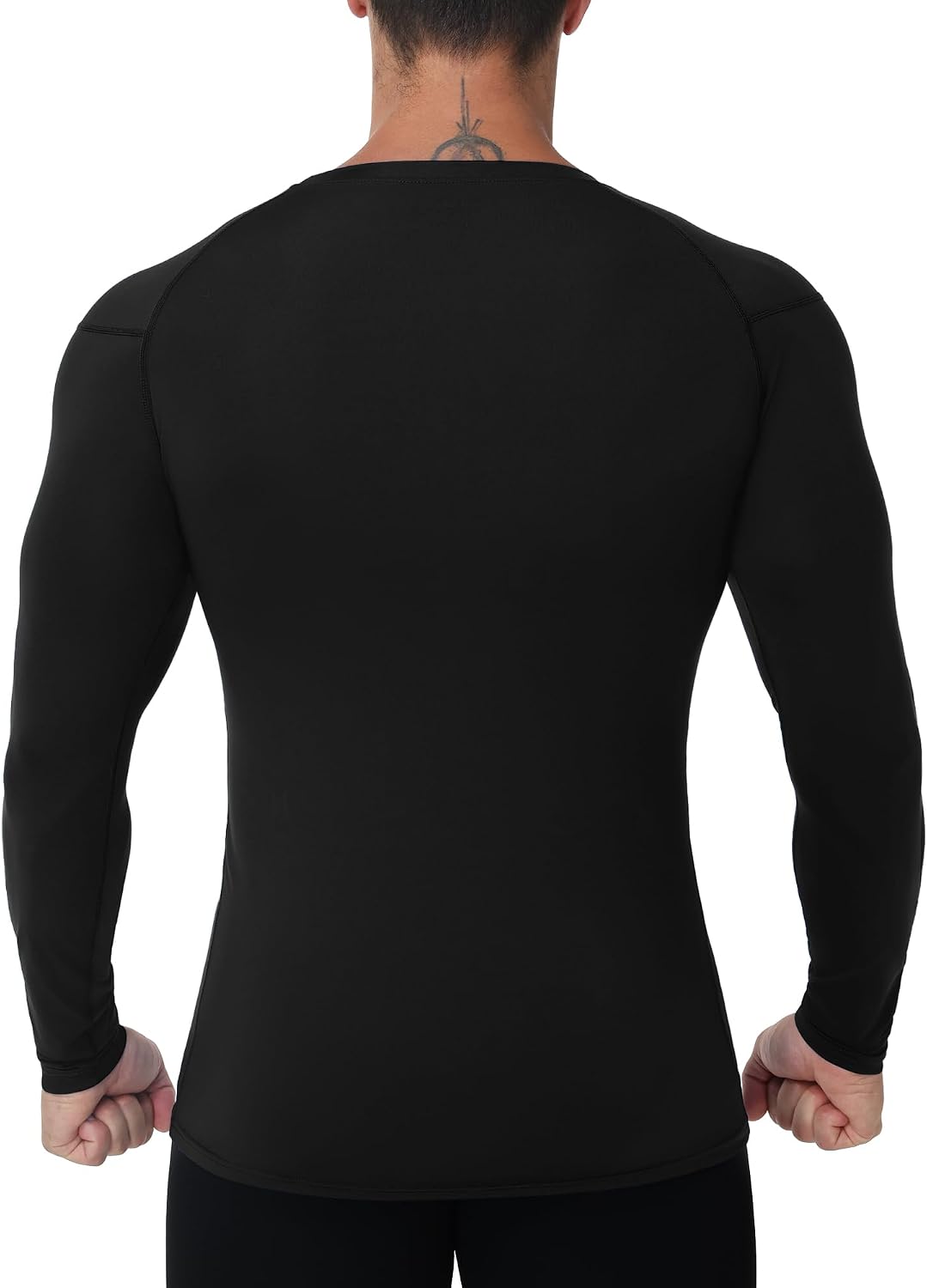 Detalle de Runhit Men's Compression Base Layer Long Sleeve Top with UPF 50+ and Quick Dry