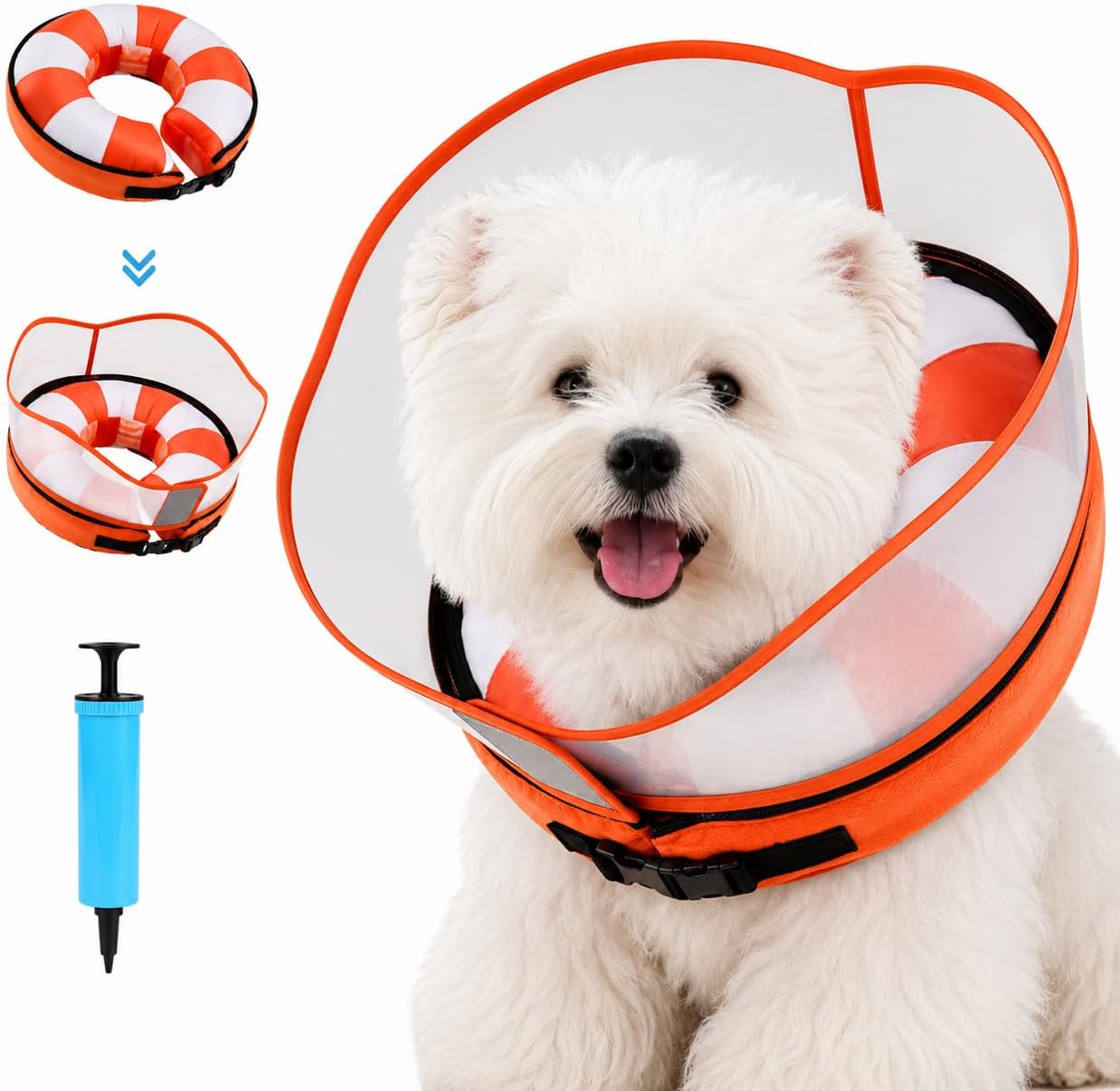 Detalle de Avont Inflatable Dog Cone, 7.9–11-inch Neck